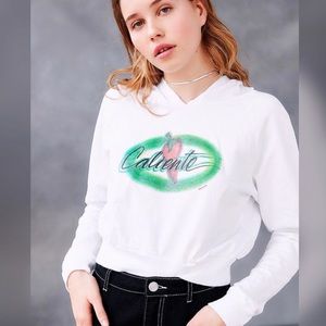 UO Cropped Graphic Hoodie